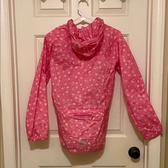 Lands' End Pink Floral Kids Raincoat - Picture 3 of 3